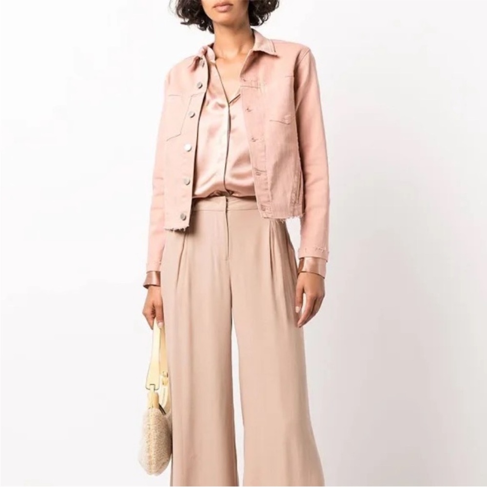 L’Agence Janelle Denim Jacket in dusty pink/rose, size Small